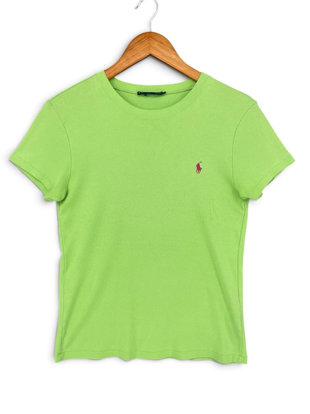 Ralph Lauren Cotton Jersey Slim‑Fit Crewneck Tee Lime Green Size Large